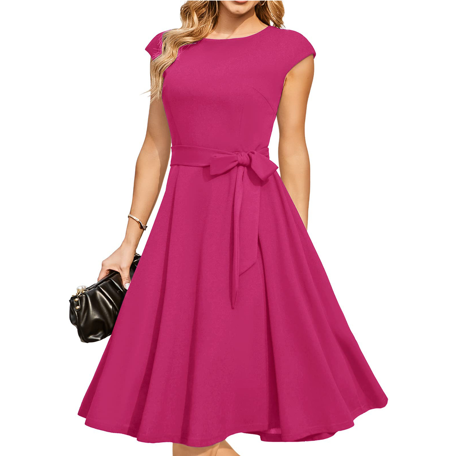 Sleeveless Lace up Waist tight Party High end Dress Rose - Shop at LoveMi