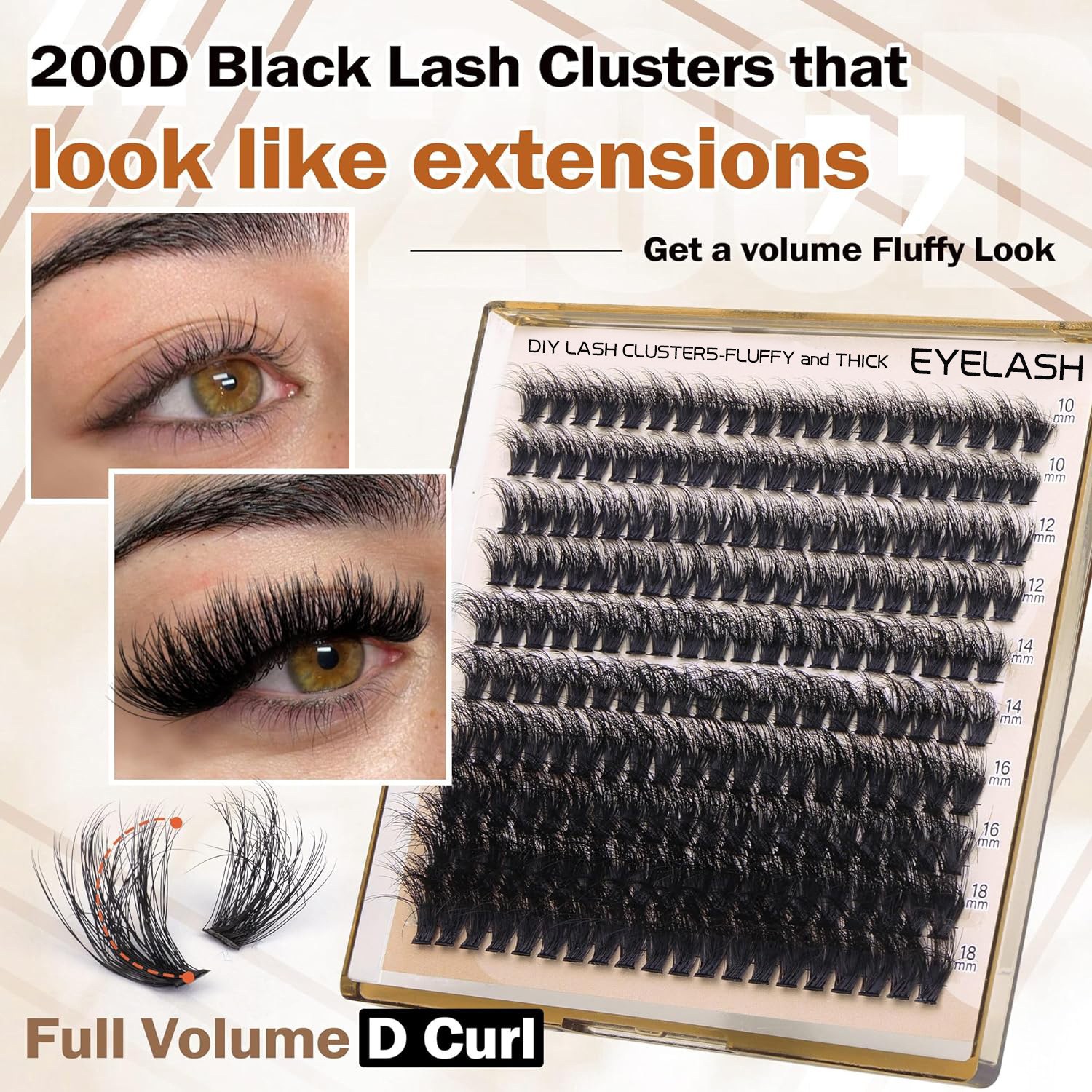 Fluffy Faux Mink Segmented Eyelashes