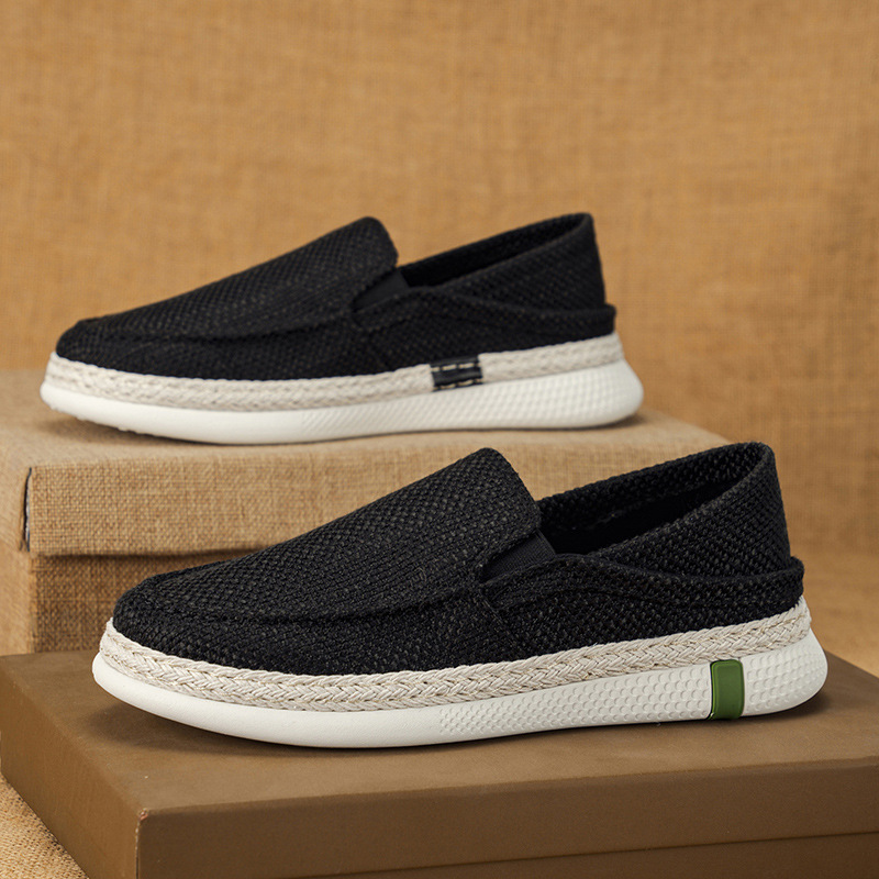 Canvas Mens Shoes Summer Breathable Non-slip For Work And Commuting