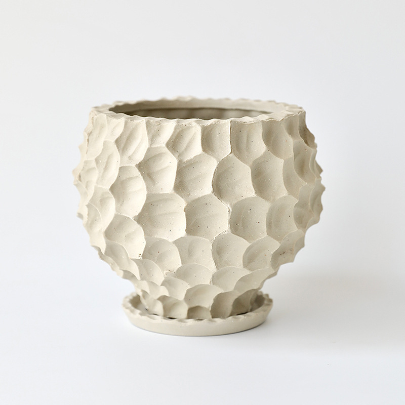 Ceramic Phalaenopsis Pot with Tray