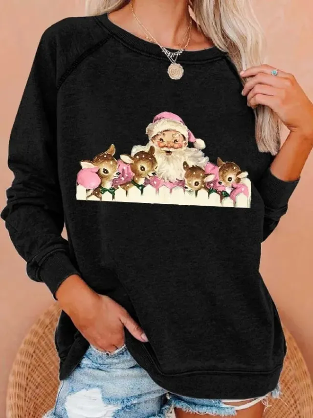 Women's Sports And Leisure Round neck Non hoodie Pullover Long Sleeve Sweater G67Z12 - Shop at LoveMi