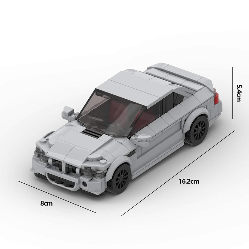 MOC Building Blocks Assembled Car Creative Speed Series 8 Grid Car Model Gift