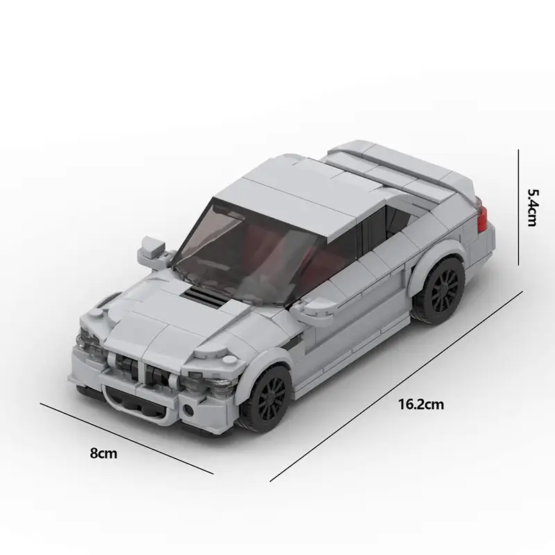 MOC Building Blocks Assembled Car Creative Speed Series 8 Grid Car Model Gift
