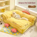 Striped Pet Sofa Nest