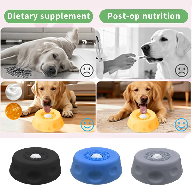 Dog Liquid Lick Bow Slow-Feeding Plate Non-Slip