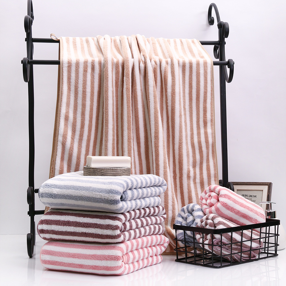 Title 6, Coral Fleece Bath Towel Thickened Absorbent Lin...