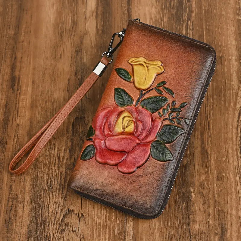 Embossed Vintage Vegetable-Tanned Leather