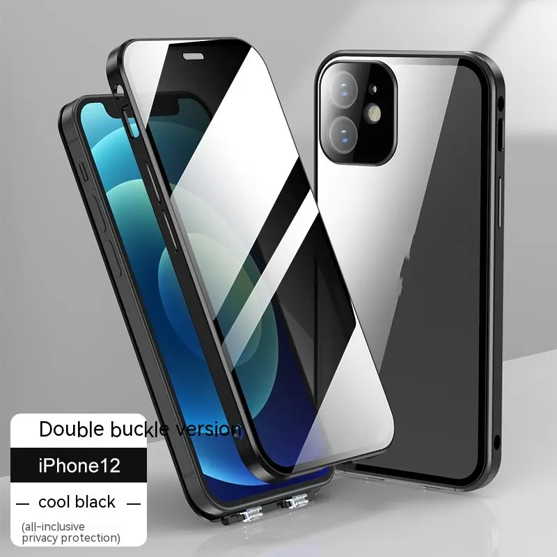 New Applicable Phone Case Double-sided Buckle Glass