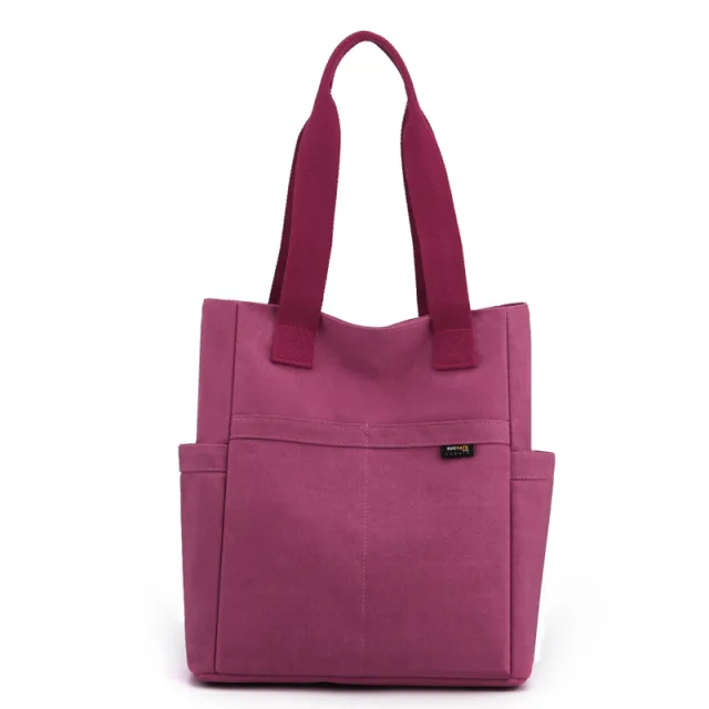 Casual Portable Summer New Shoulder Bag Canvas Bag For Women Rose - Shop at LoveMi