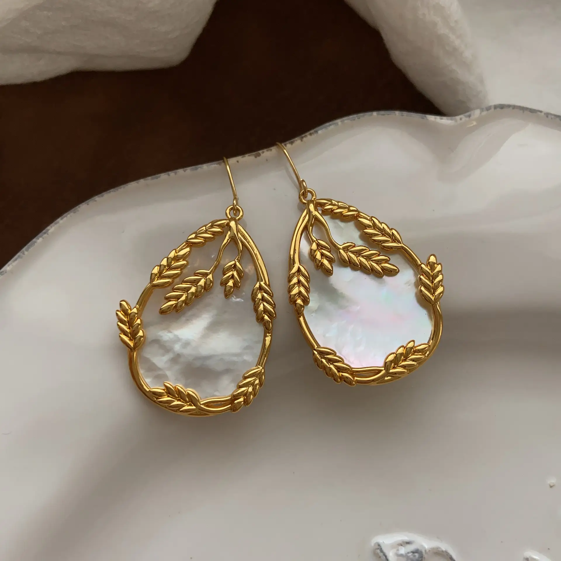 Shell Lace Earrings Exquisite Heavy Industry