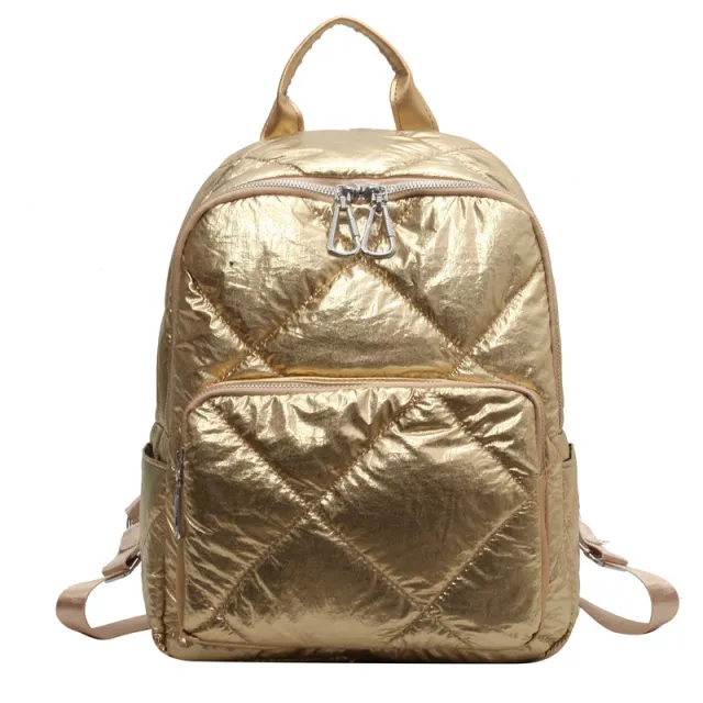 Embroidery Thread Backpack Girls Shopping Korean Simple All match Cotton Gold - Shop at LoveMi