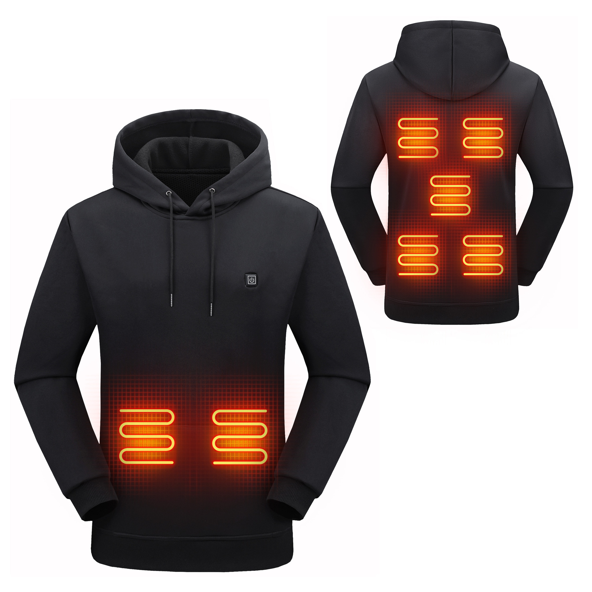 Couples Thermal Electric-Heated Hoodie With A 9-Zone Heating System