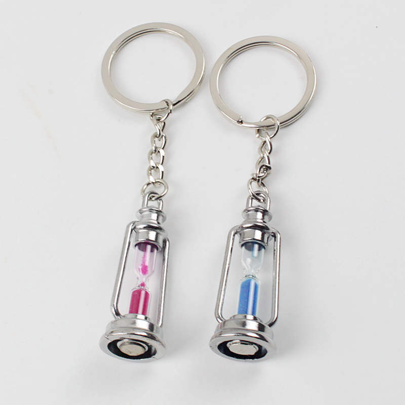 Title 13, Revolving Scenic Lantern Hourglass Keychain Simple