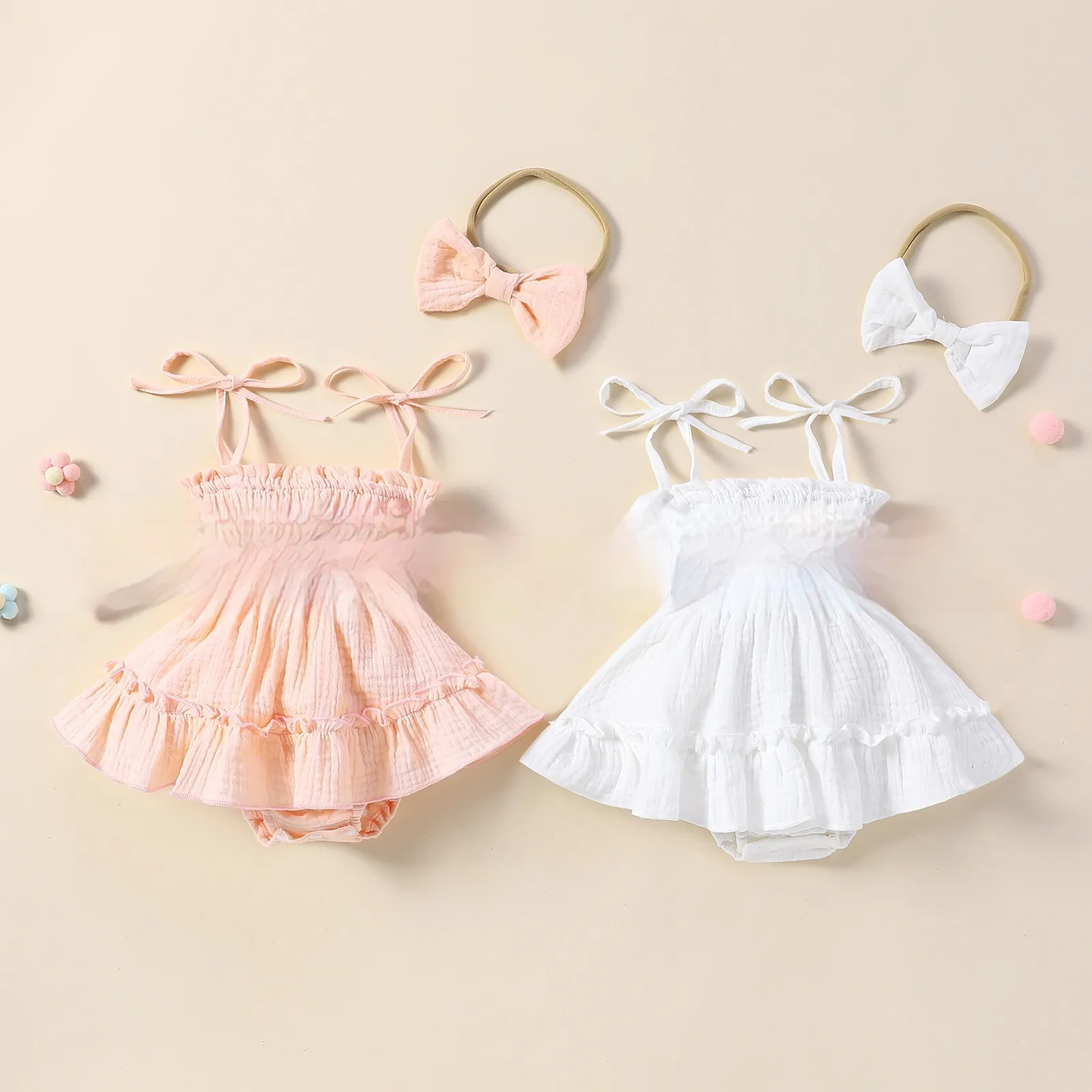 Popular Korean Style Sling Baby's Gown Casual