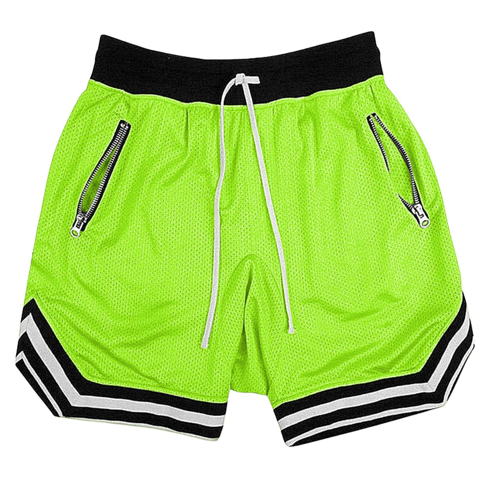 Mens Muscle-Building Fitness Running Training Sports Basketball Shorts