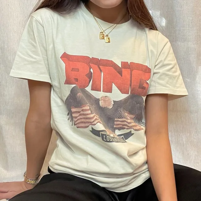 Women's Printed Round Neck Loose Short Sleeves T shirt Khaki - Shop at LoveMi