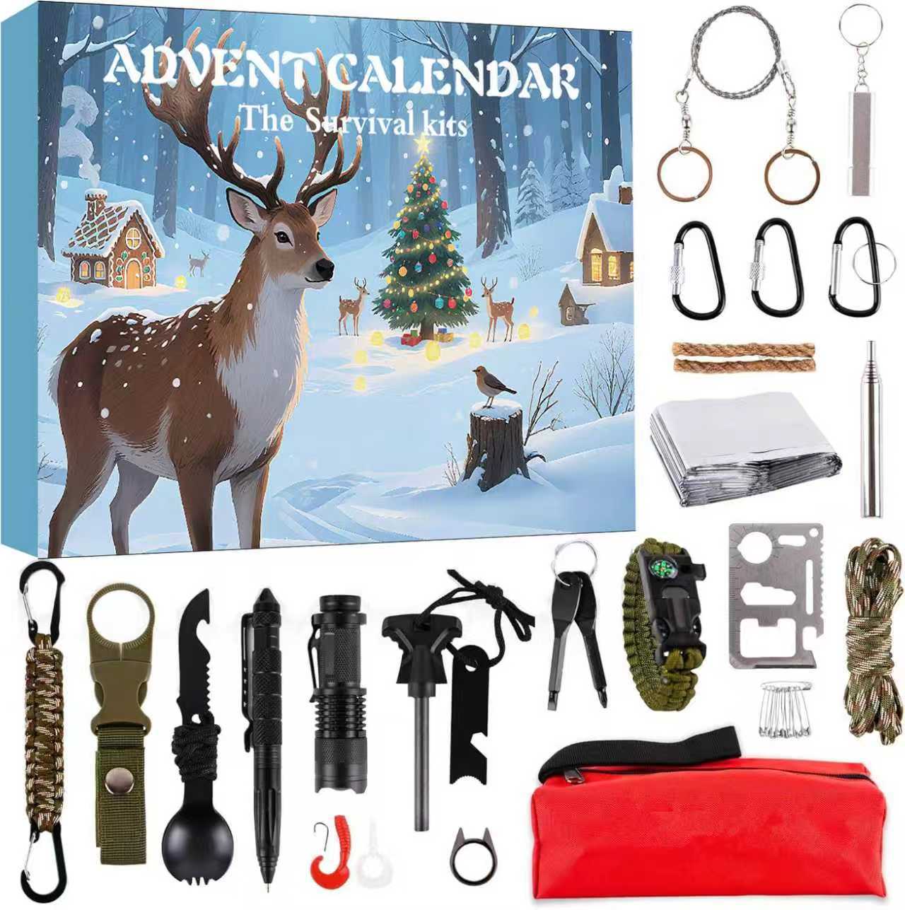 Multifunctional Adventure Outdoor Survival Tool Kit