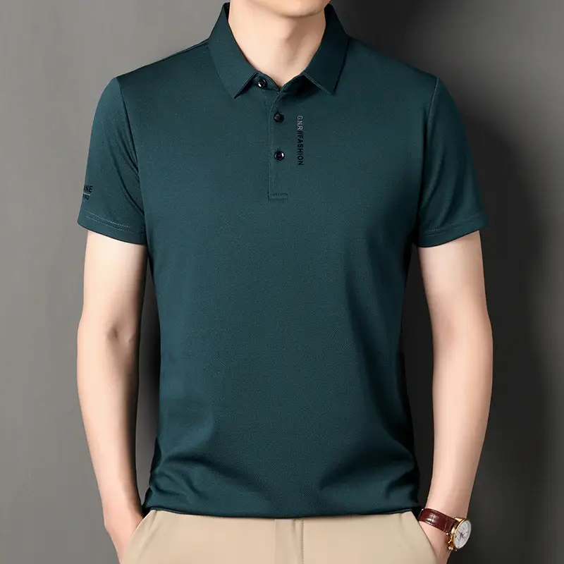 Summer New Middle-aged Men's Casual All-matching Half Sleeve T-shirt