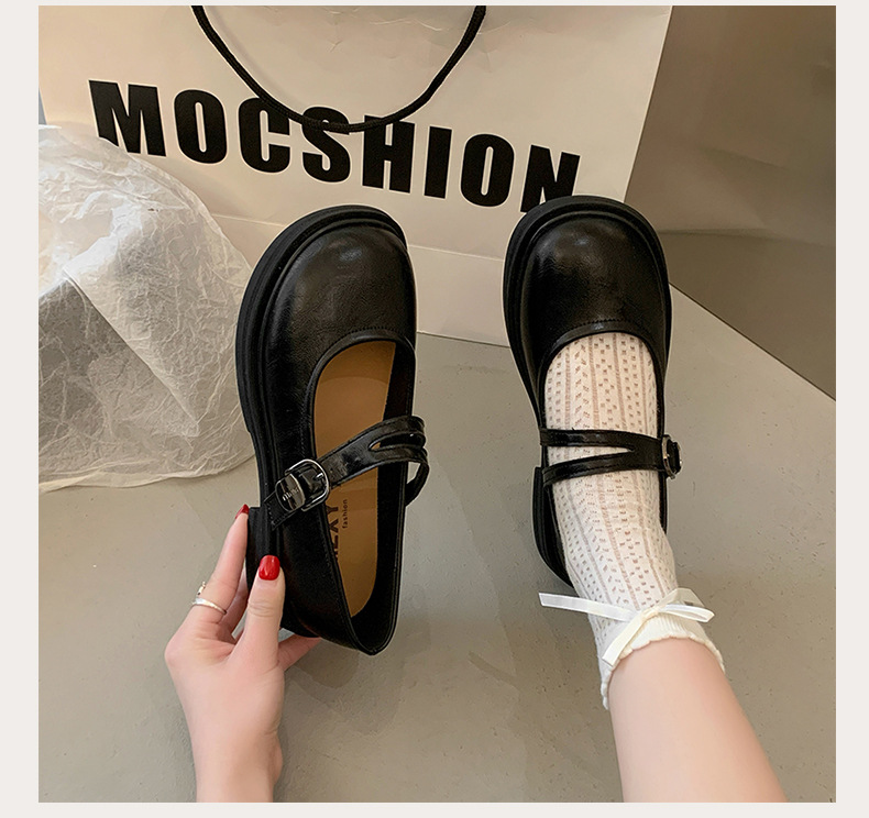 Retro Round Toe Chunky Heel Women's Shoes - Buckle Detail - Sarah Express