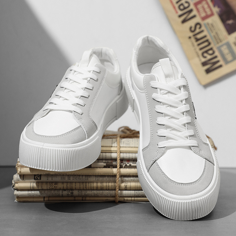 Low-top Trendy Men's Chunky-soled Casual Shoes With Color-blocking Design - Image 4