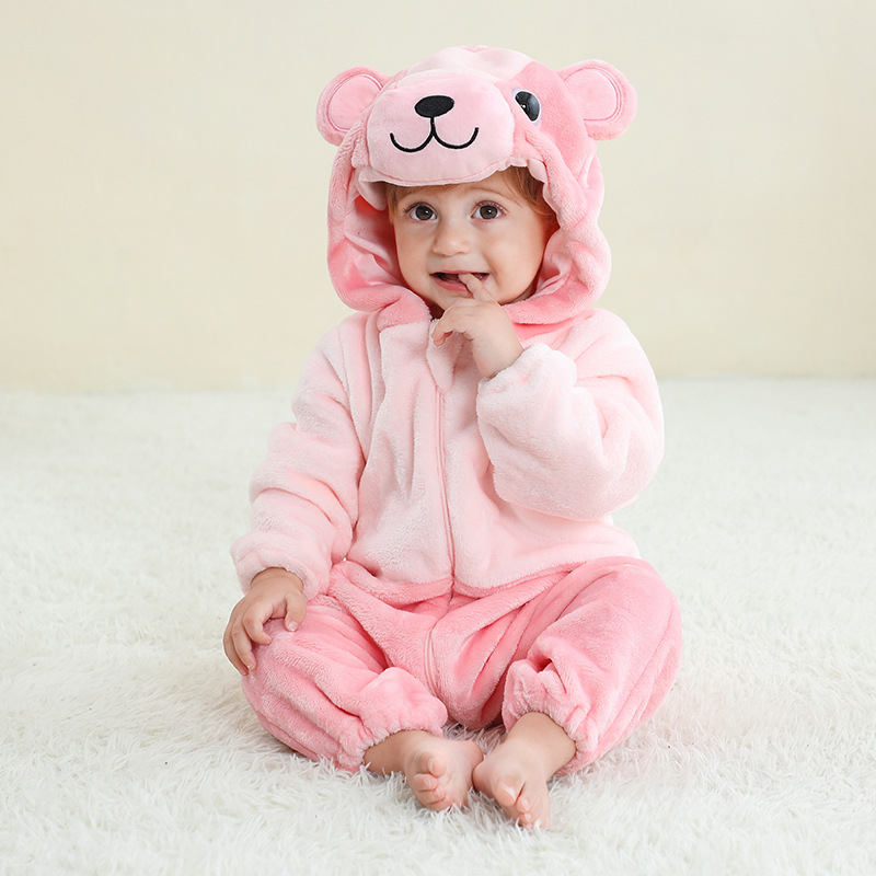 Flannel Animal Onesie For Kids