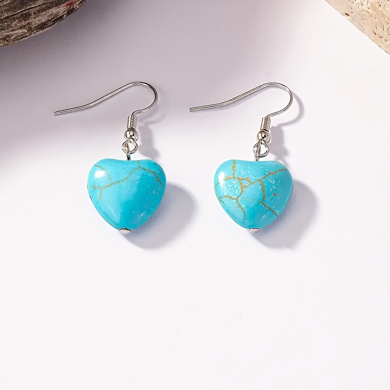 Korean-style Leather Choker Long Necklace And Earrings Set For Women