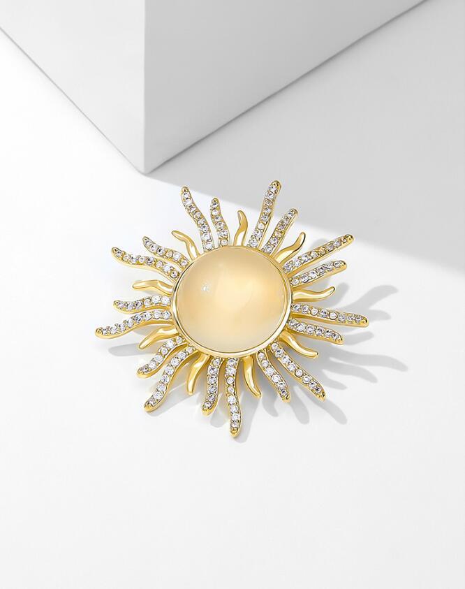 Title 4, Broche Anti-reflexo Diamond Opal Sun Collar Pin...