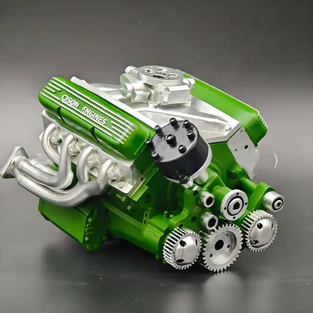 Engine Creative Resin Craft Ornament Office High Sense Niche Green - Shop at LoveMi