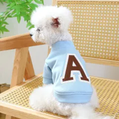Supply Pet Clothes Teddy Bichon Dog Hoodie Autumn And Winter - Letter A Sweater - View 1