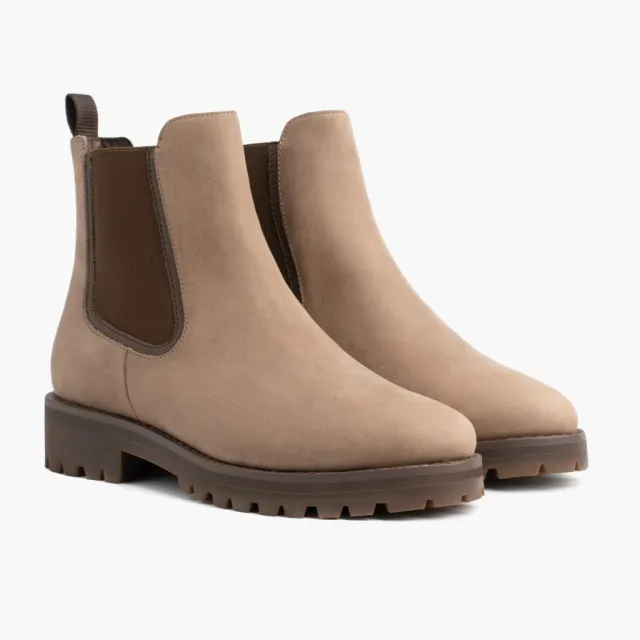 Women's Fashion Casual Platform Low cut Round Head Ankle Boots Beige - Shop at LoveMi