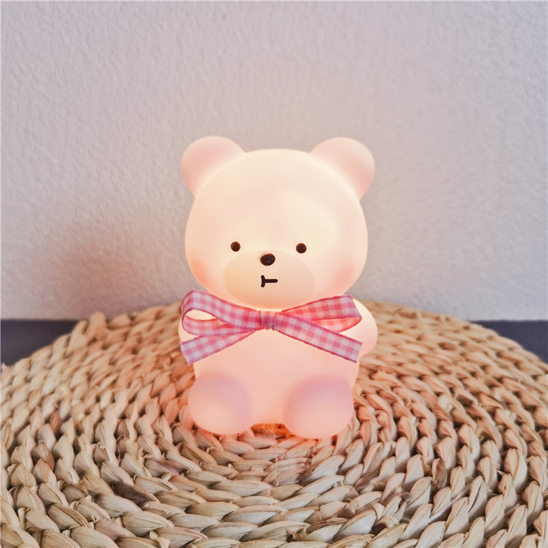 Colorful Bear Pink Ribbon