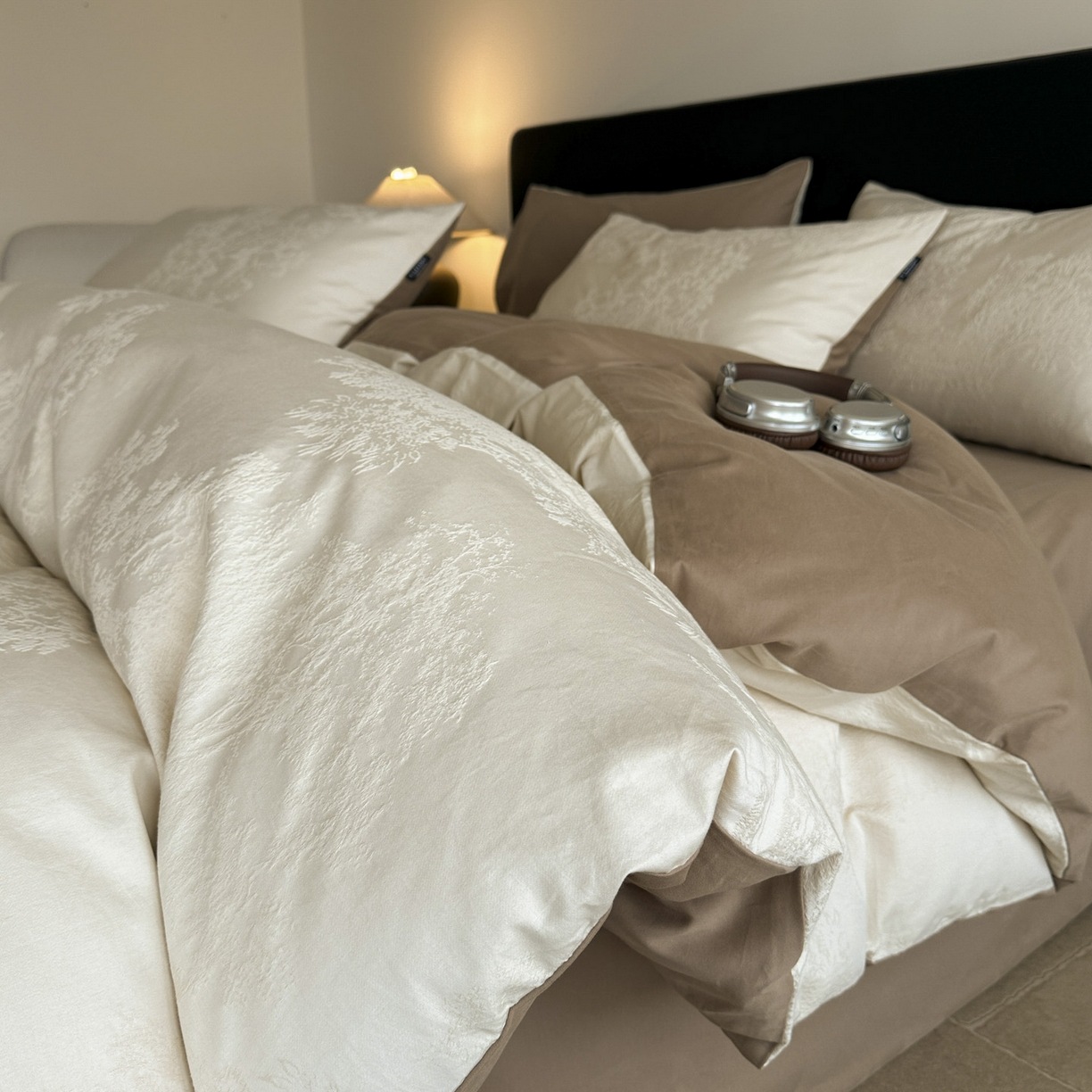 Large Jacquard Four-piece Set Pure Cotton With A Touch Of Light Luxuryduvet Cover And Bed Sheets