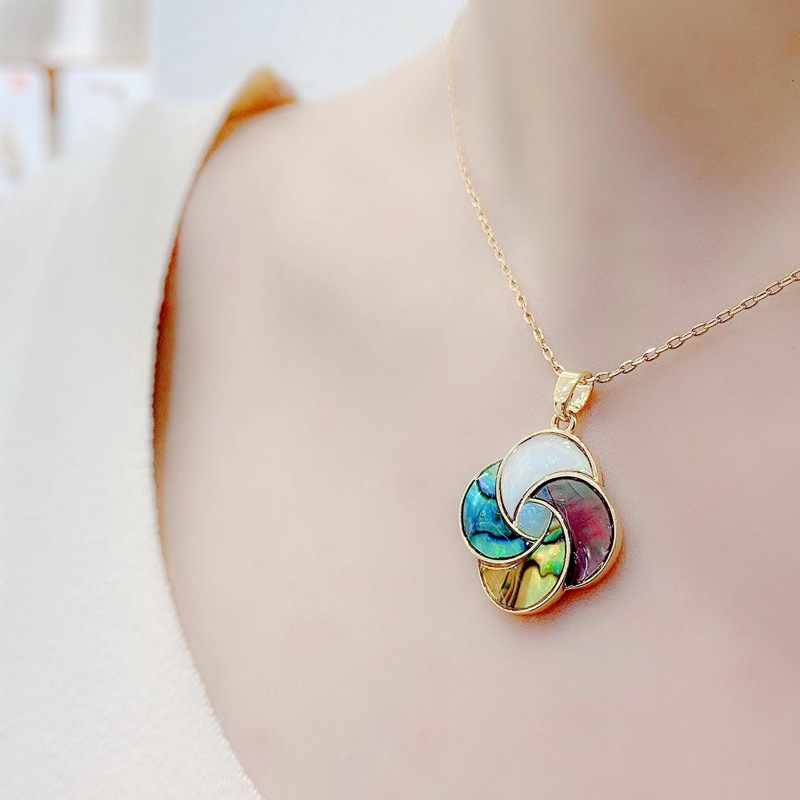 New Fashion Color Shell National Style Clavicle Chain Necklace For Women