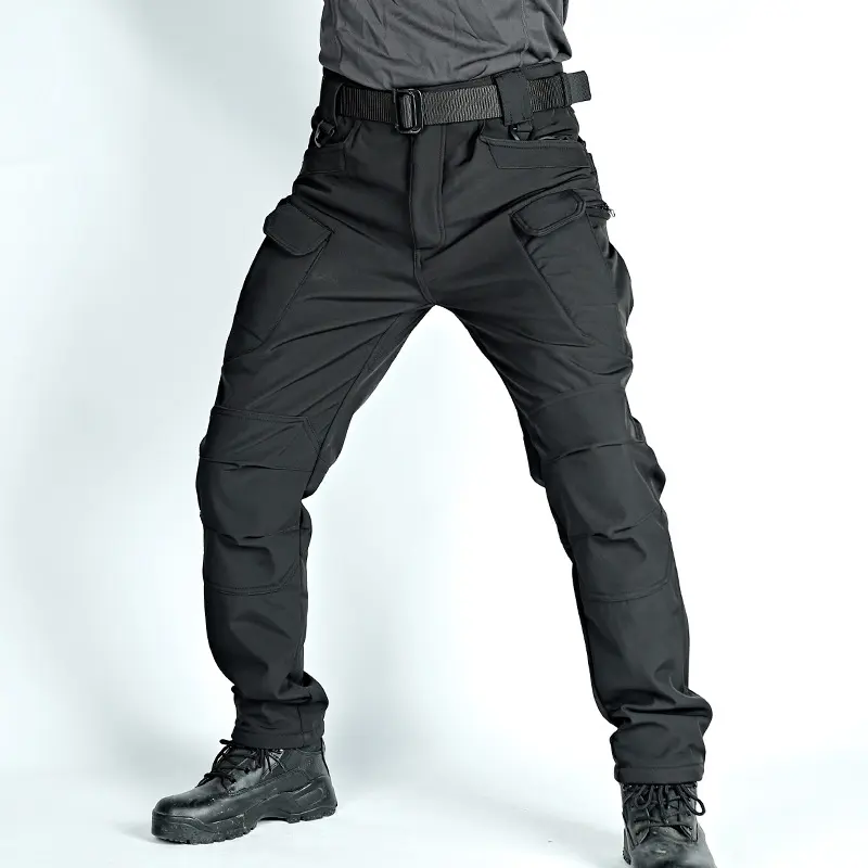 Winter Tactical Pants Men's Fleece-lined Waterproof Shark Skin Soft