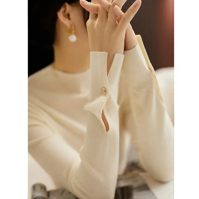 Women's Fashion Personalized Warm Keeping Sweater Apricot - Shop at LoveMi