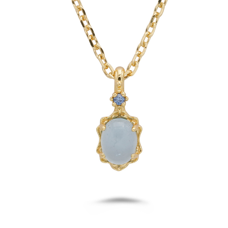 Aquamarine Necklace and Earrings Set