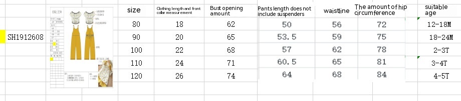 Girls' Floral Sleeveless Top Solid Color Suspenders Two-piece Suit