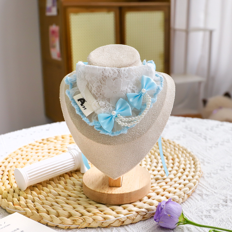 Lace Pom-Pom Pet Collar