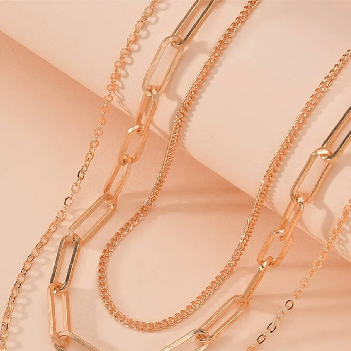 Thick Straps Multi-layer Imitation Pearl Pendant Women's Necklace Short Clavicle Chain