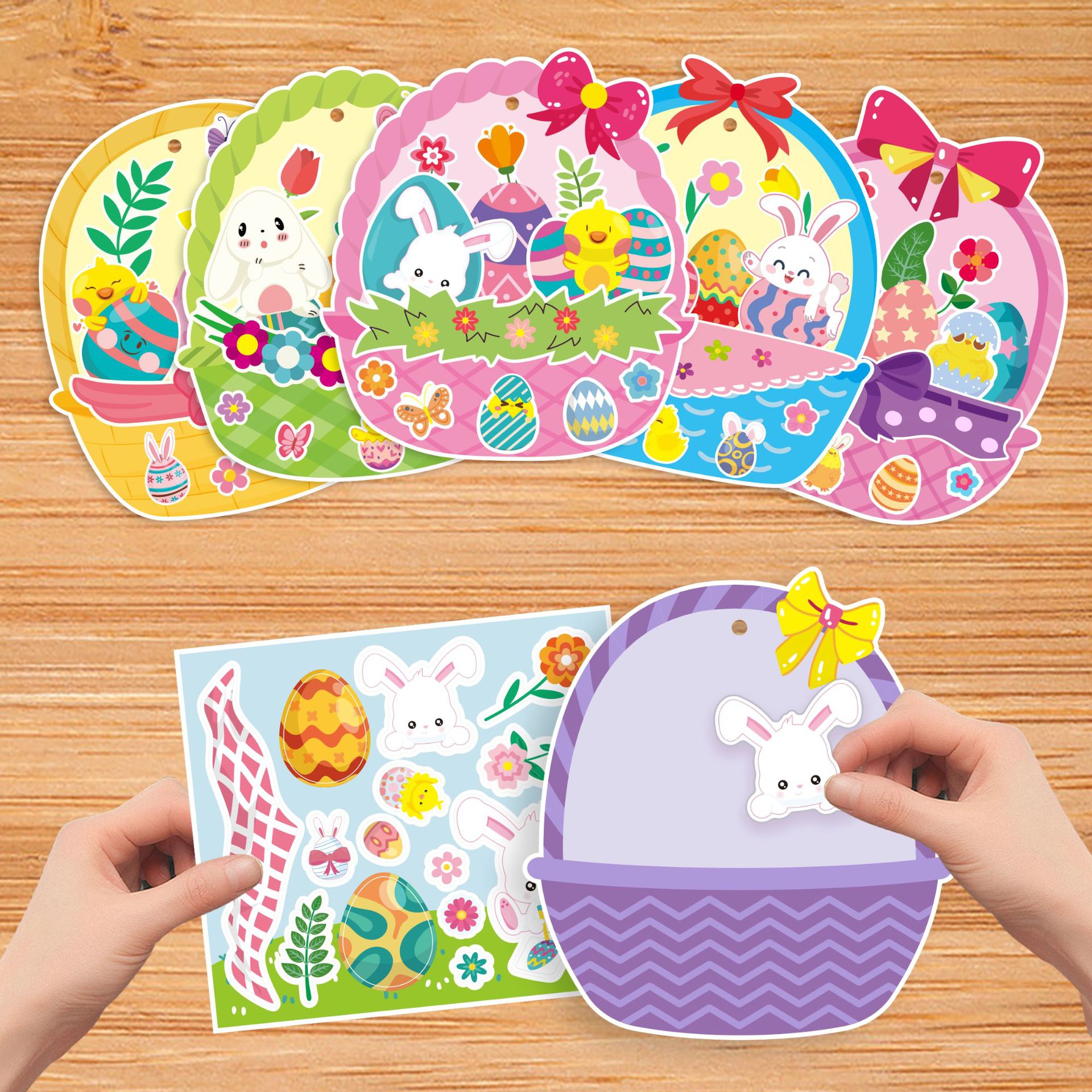 Animal Cartoon Basket Scene Kids Craft Kit