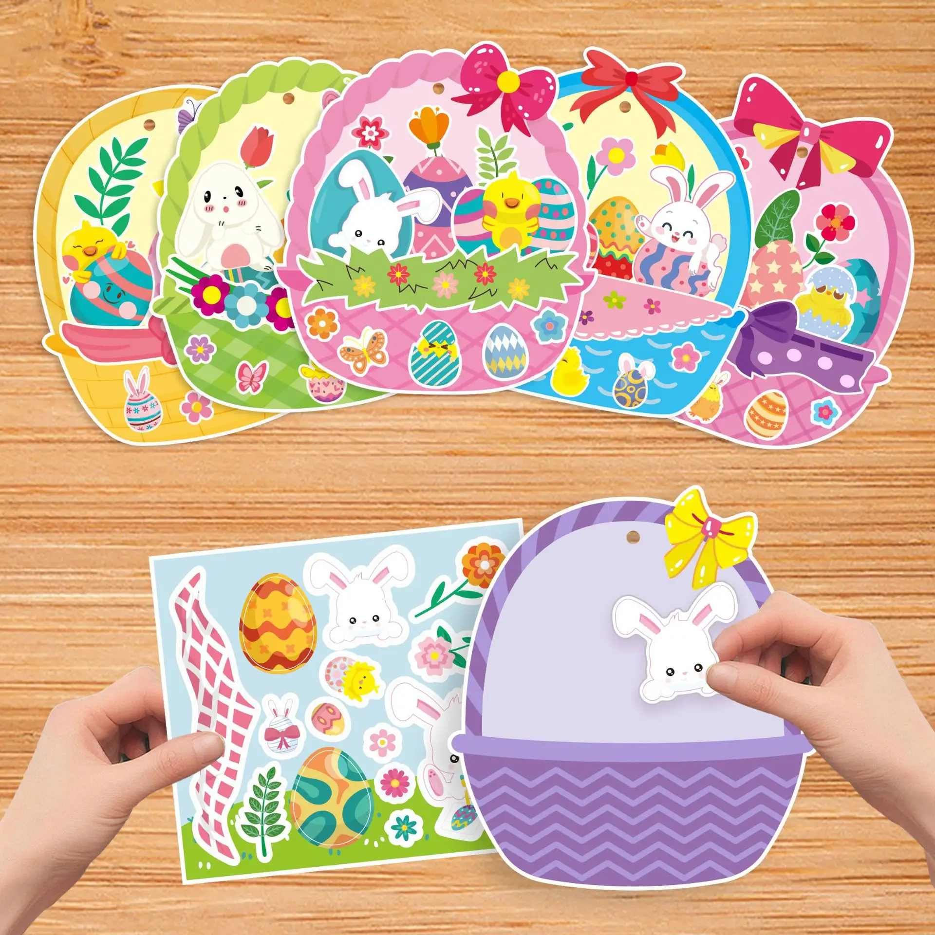 Animal Cartoon Basket Scene Kids Craft Kit