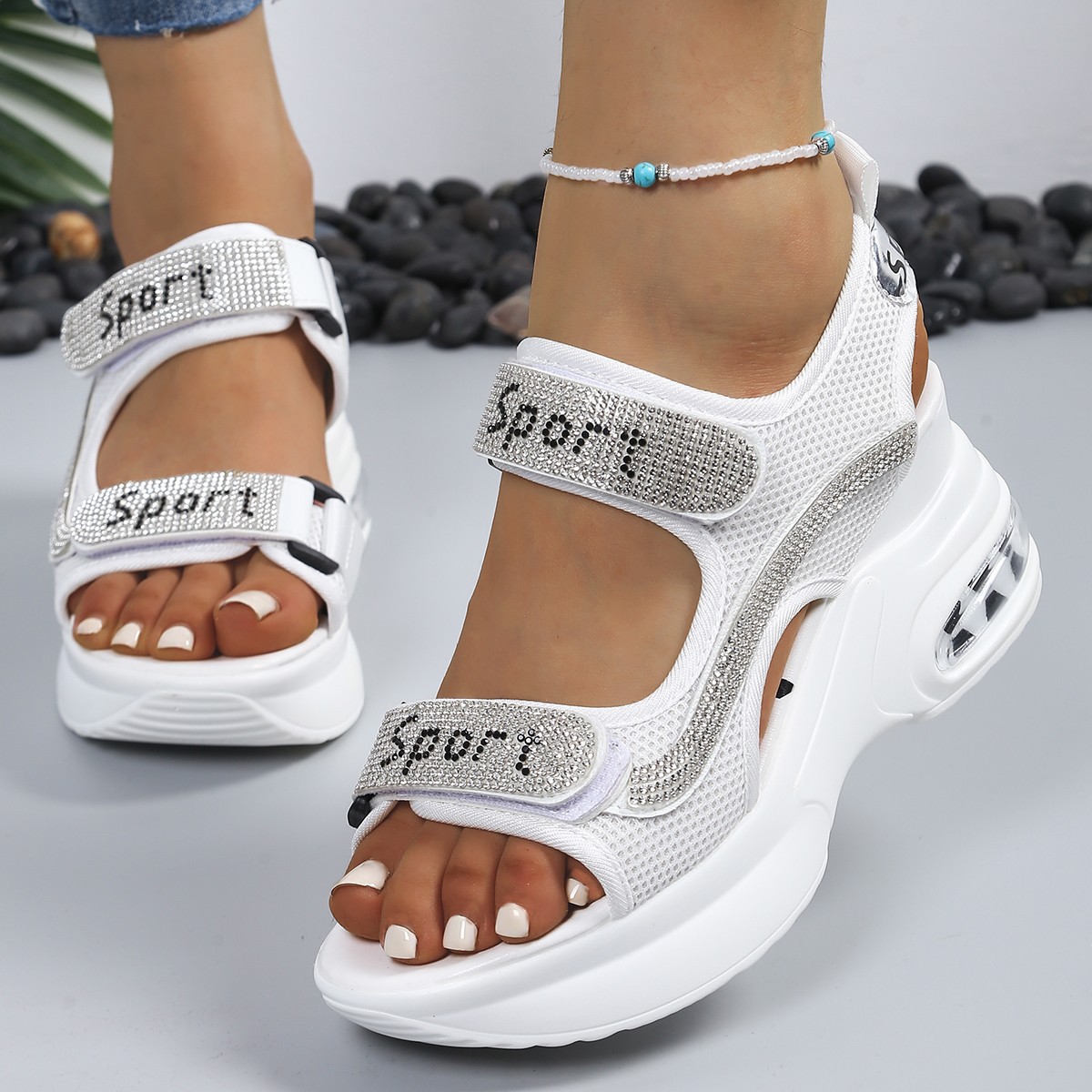 Online Petite Womens Platform Wedge Sneakers-style Sandals