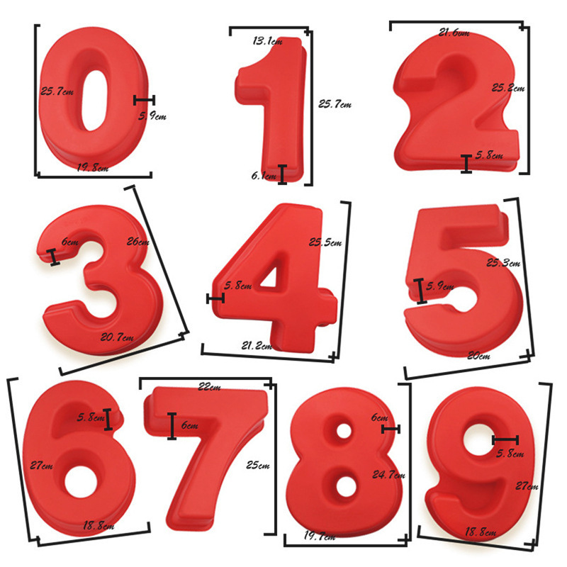 DIY Digital Cake Pan Baking Tool, 10 Inches