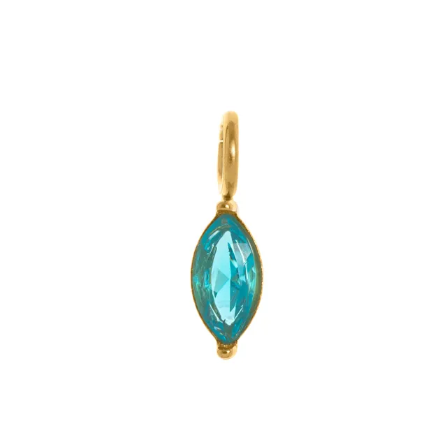 DIY Titanium Steel December Birthday Stone Pendant December Gold - Shop at LoveMi