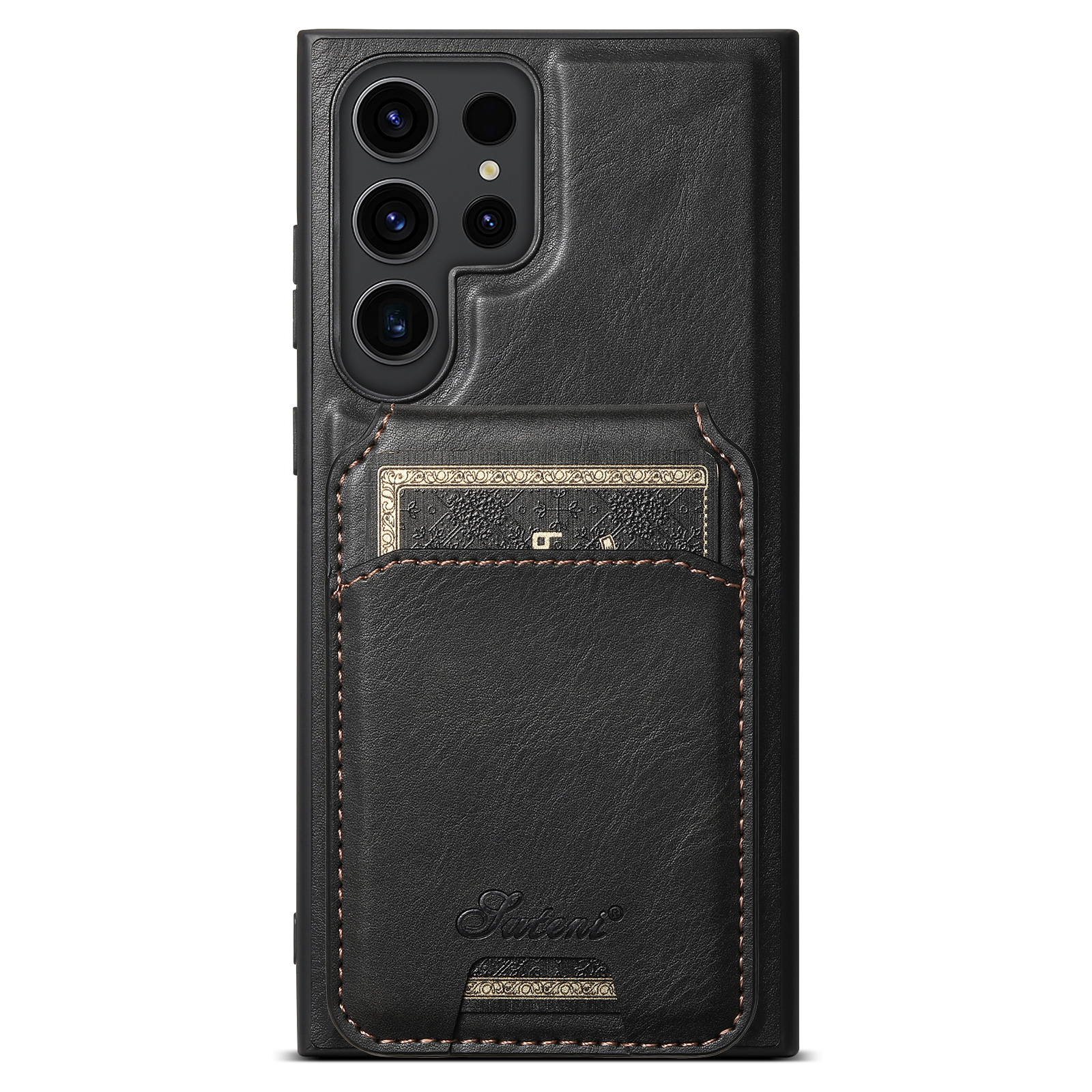 Two-in-one Mobile Phone Leather Phone Case Magnetic Card Holder