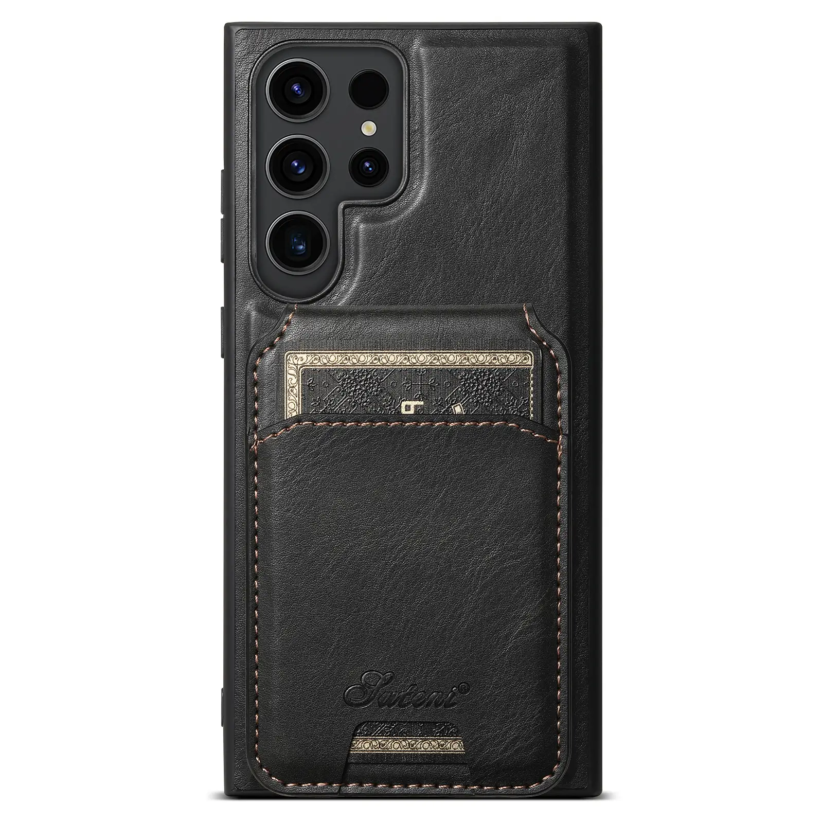 Two-in-one Mobile Phone Leather Phone Case Magnetic Card Holder
