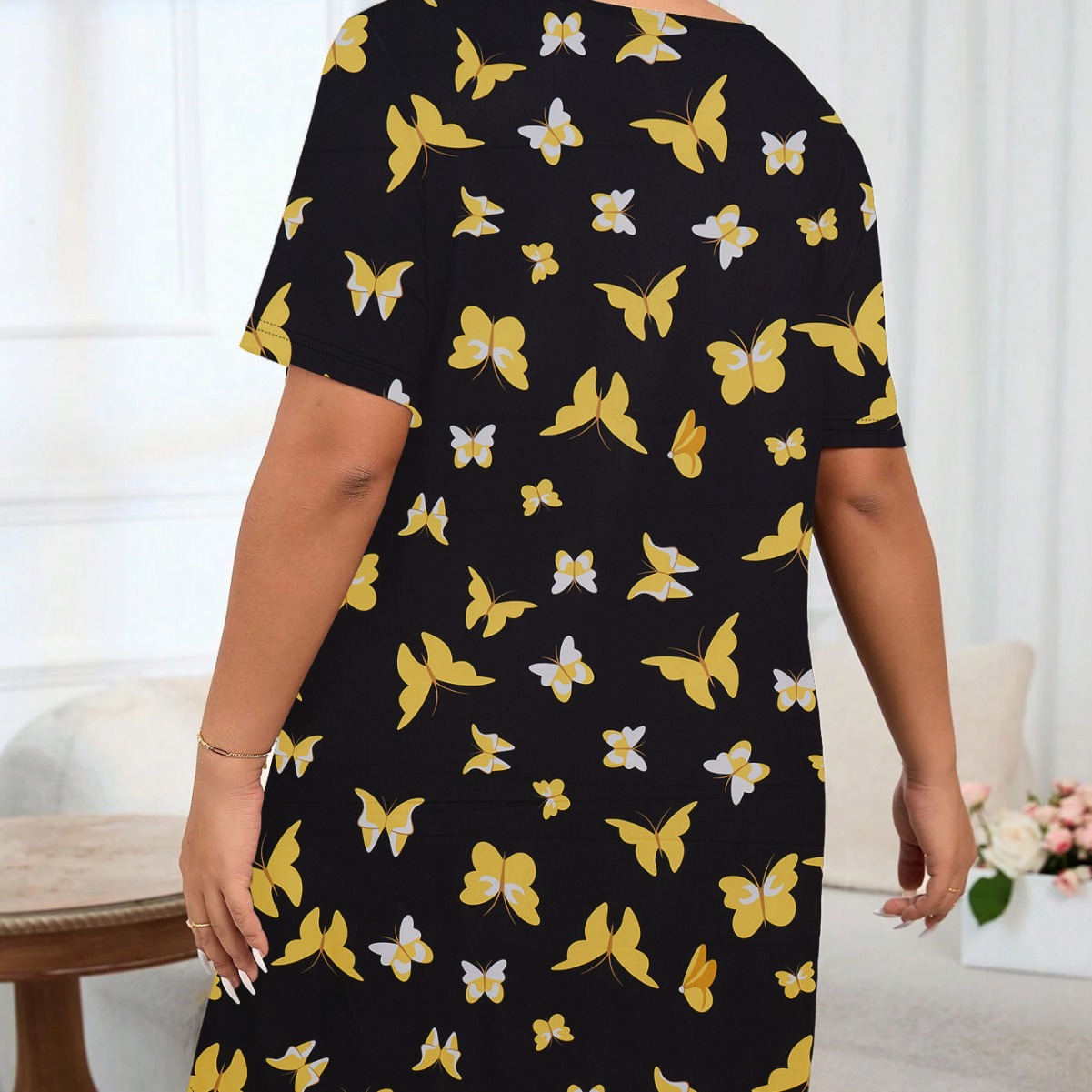 Women's Fashion Butterfly Print Cute Pajamas Homewear