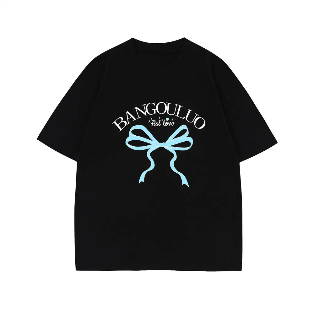 Fashion Bowknot Printed Short Sleeve Men