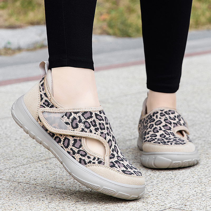 Mesh Velcro Strap Flats