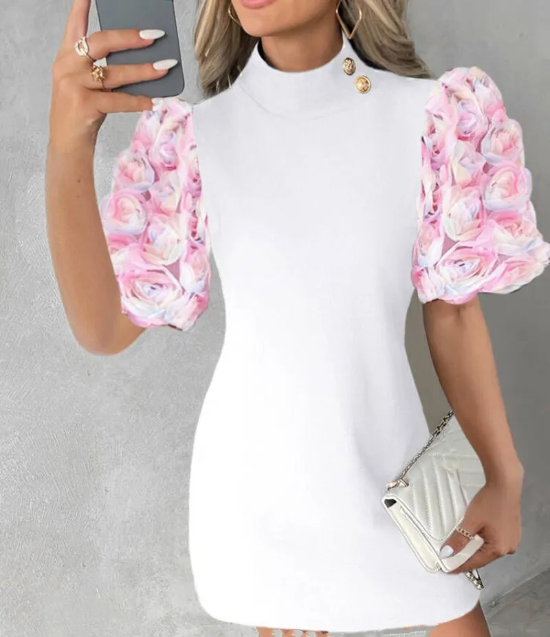 European And American Short Sleeve Dress - Lzw0432Q